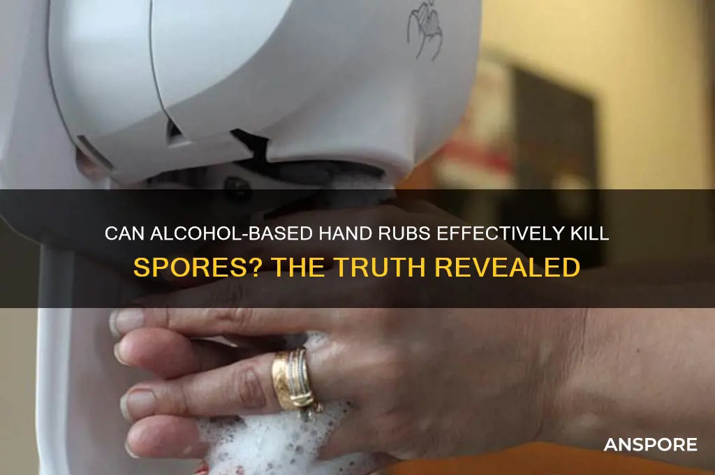 can alcohol based hand rubs kill spores