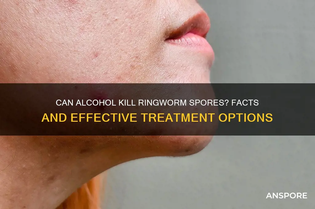 can alcohol be used for ringworm spores