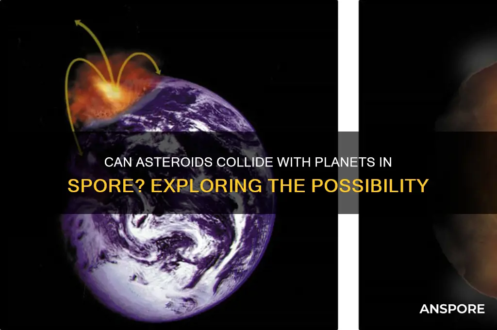 can an asteroid hit a planet in spore