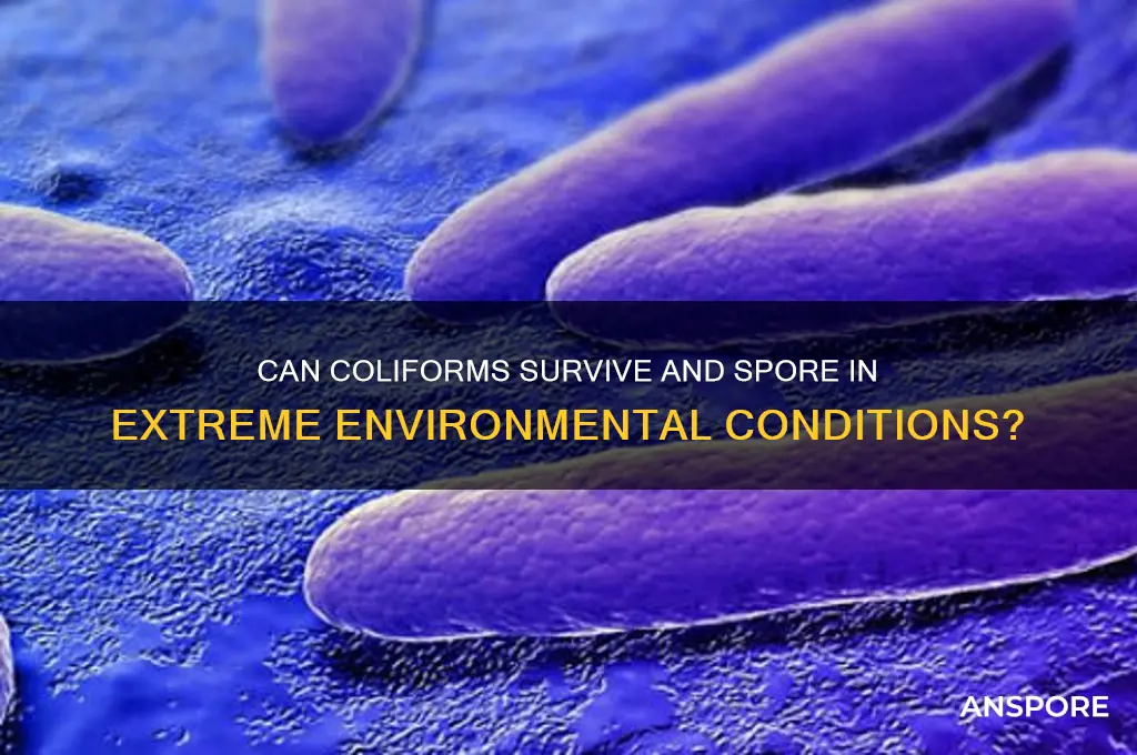 can coliforms spore in harsh conditions