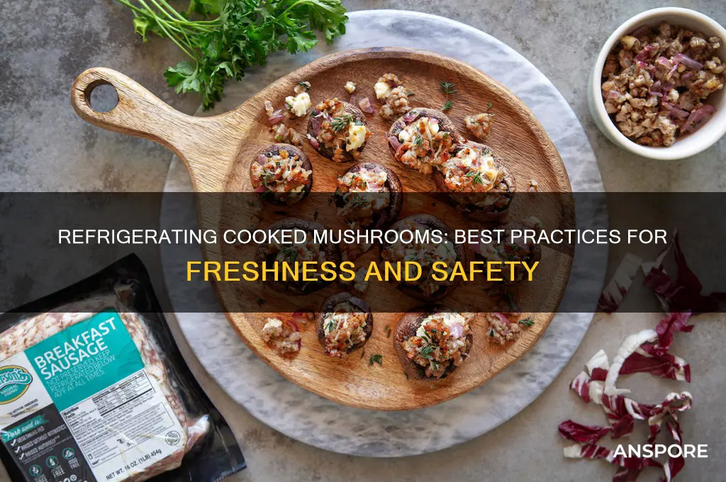 can cooked mushrooms be refrigerated
