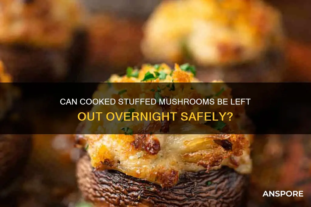 can cooked stuffed mushrooms be left out