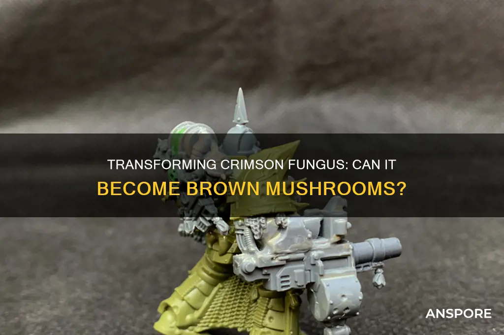 can crimson fungus be turned into brown mushrooms