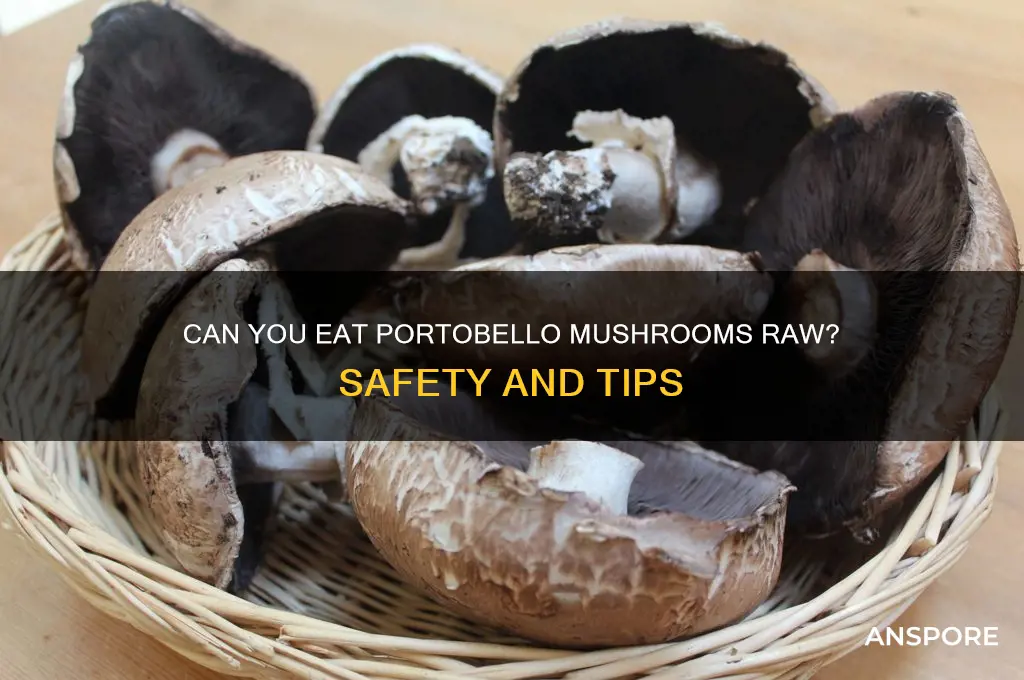 can eat portobello mushrooms raw
