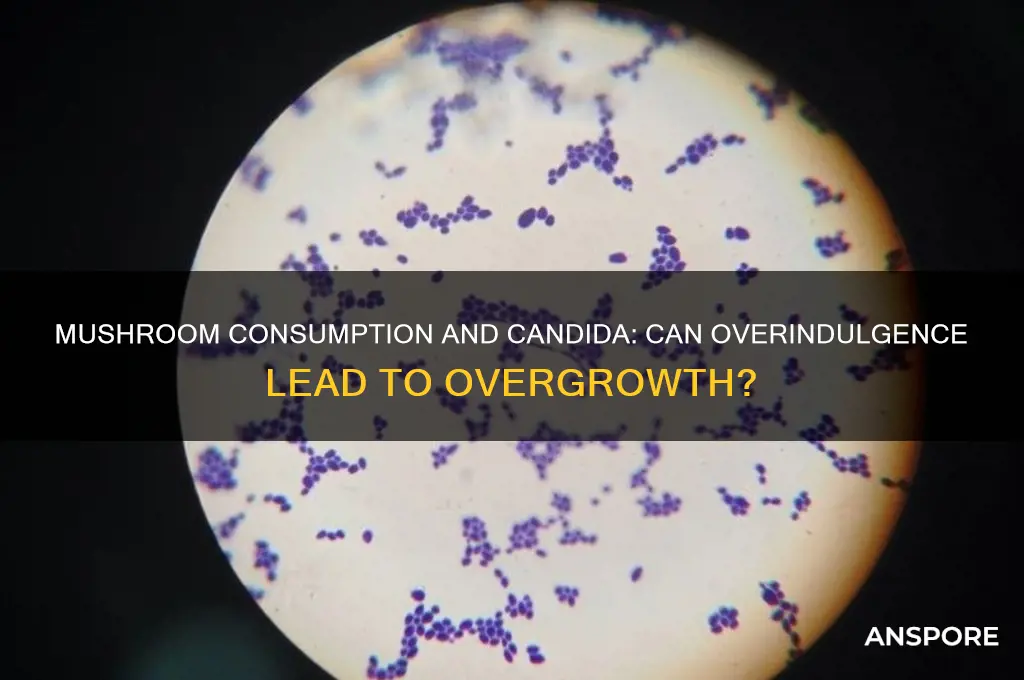 can eating mushrooms too much result in candida overgrowth