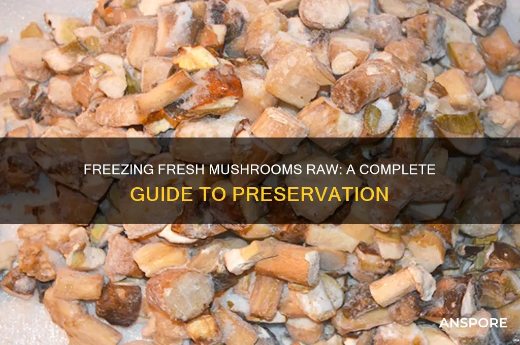 can fresh mushrooms be frozen raw
