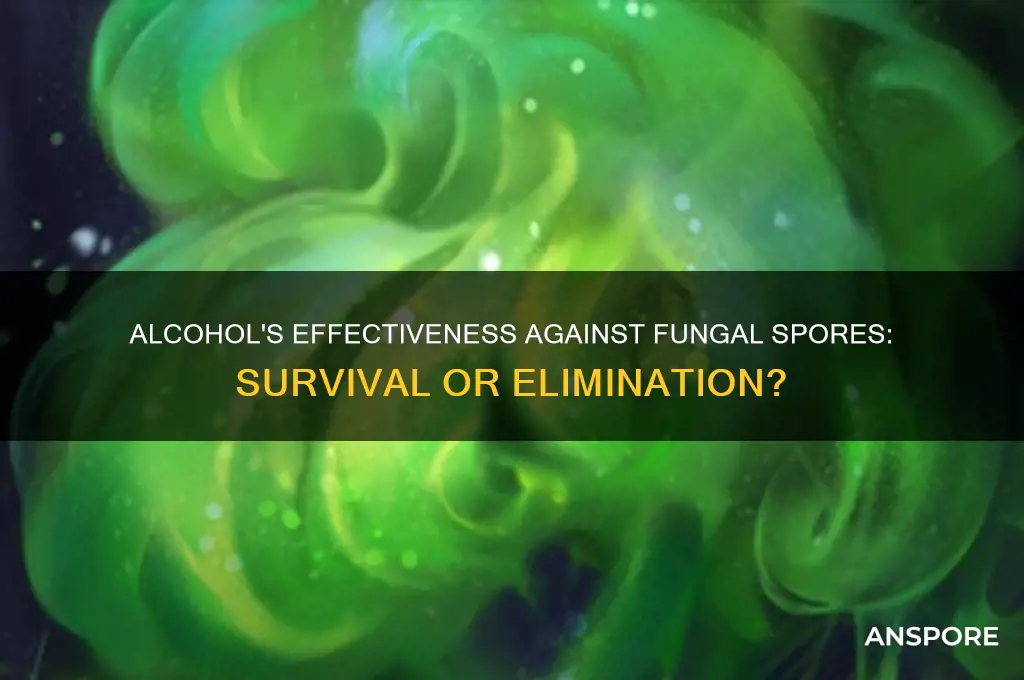 can fungal spores survive exposure to alcohol