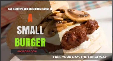 Can Hardee's Add Mushroom Swiss to a Small Burger?