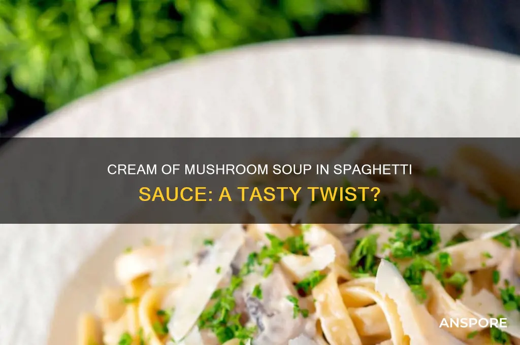 can i add cream of mushroom soup to spaghetti sauce