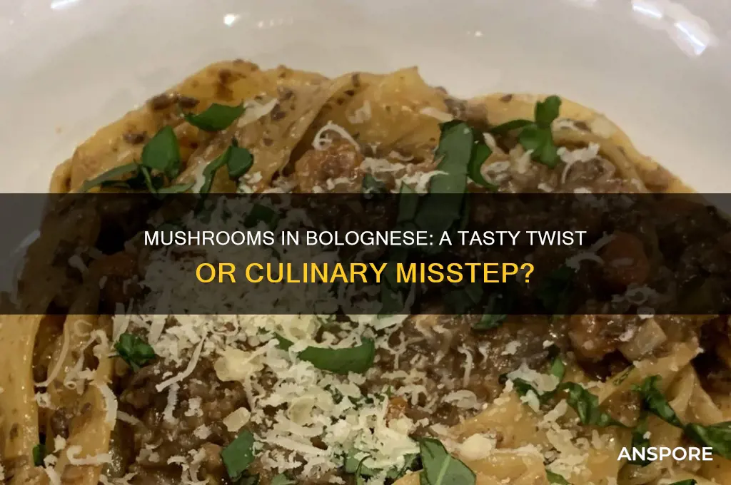 can i add mushrooms to bolognese