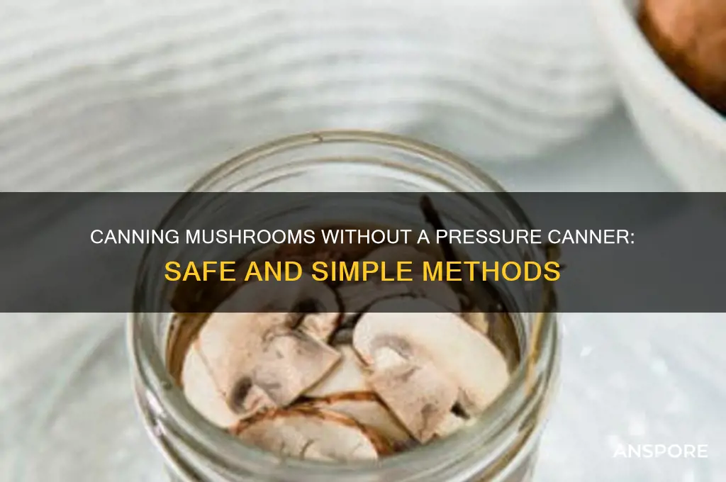 can i can mushrooms without a pressorr canner