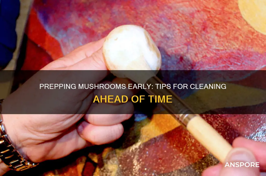 can i clean mushrooms ahead of time