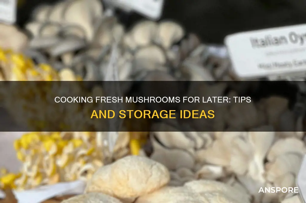 can i cook fresh mushrooms to use later