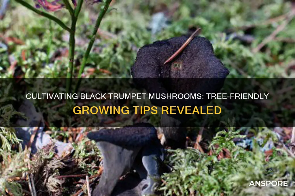 can i cultivate black trumpet mushrooms around a tree