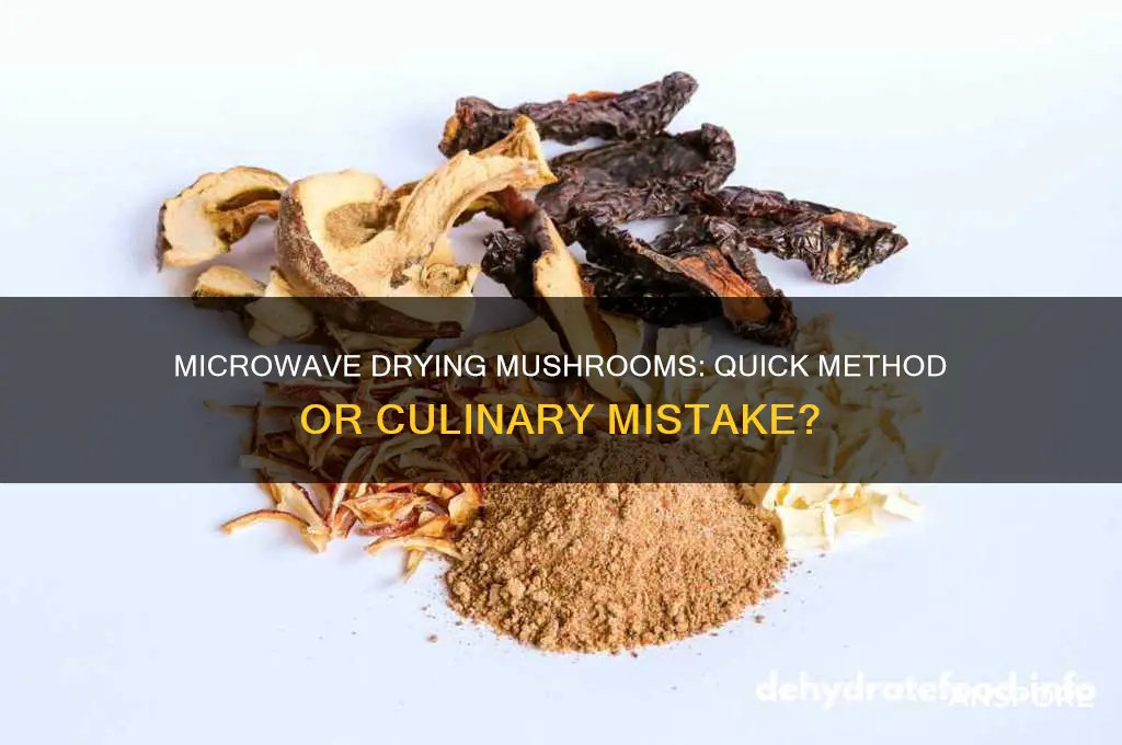 can i dry mushrooms in the microwave