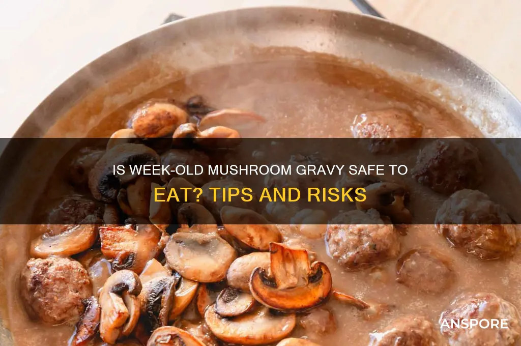 can i eat week old mushroom gravy