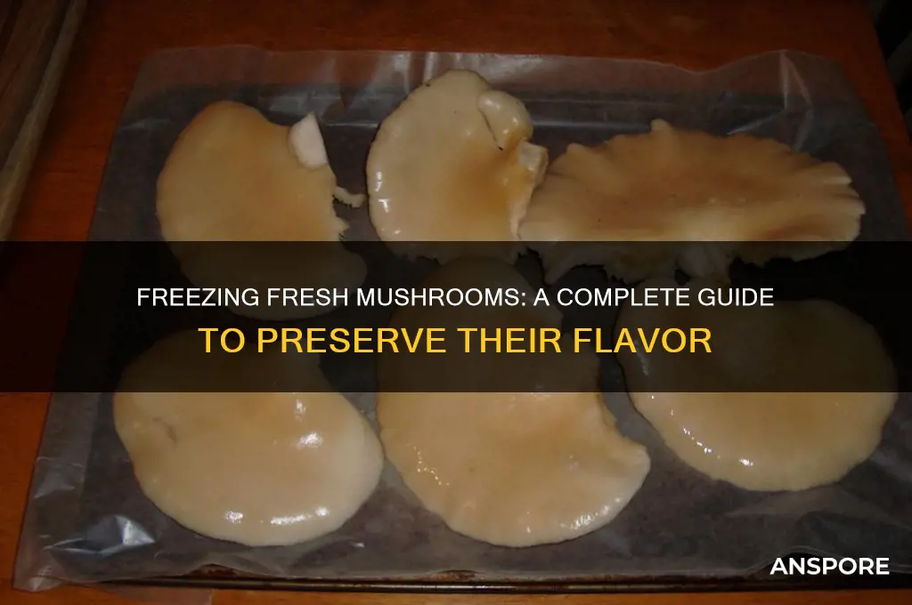 can i freese fresh mushrooms