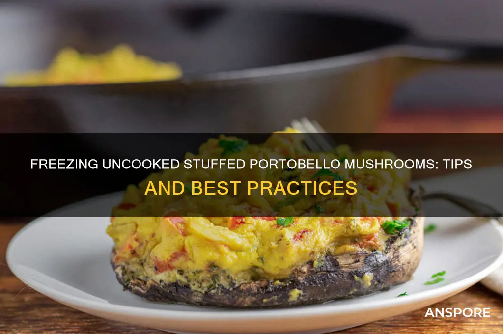 can i freeze an uncooked stuffed portabello mushroom