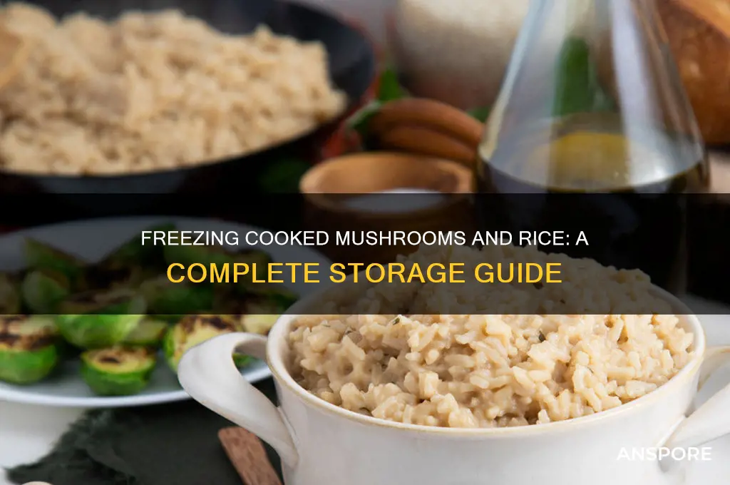 can i freeze cooked mushrooms and rice