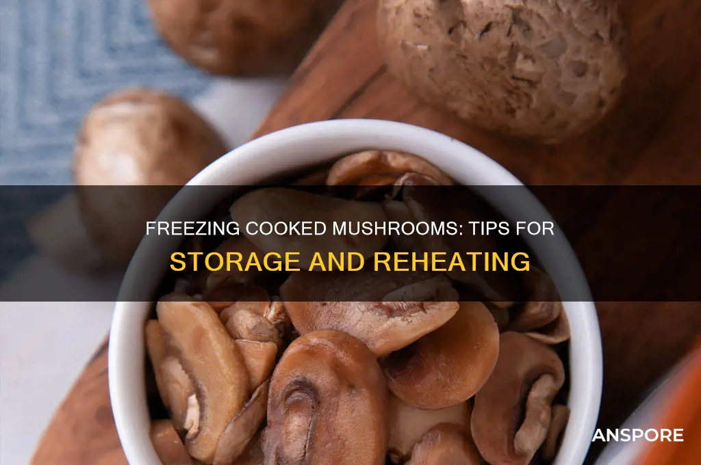can i freeze cooked mushrooms