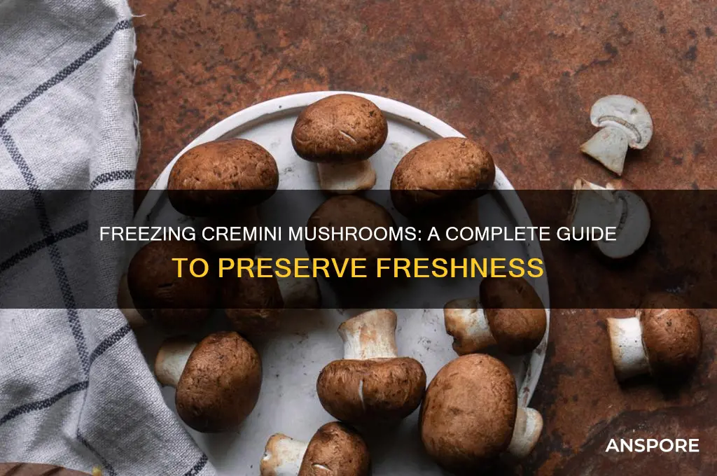 can i freeze cremini mushrooms