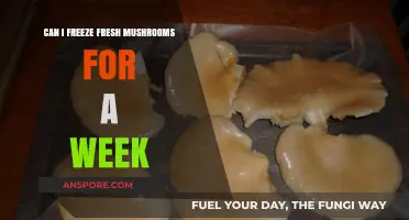 Freezing Fresh Mushrooms: A Week-Long Storage Solution Explained