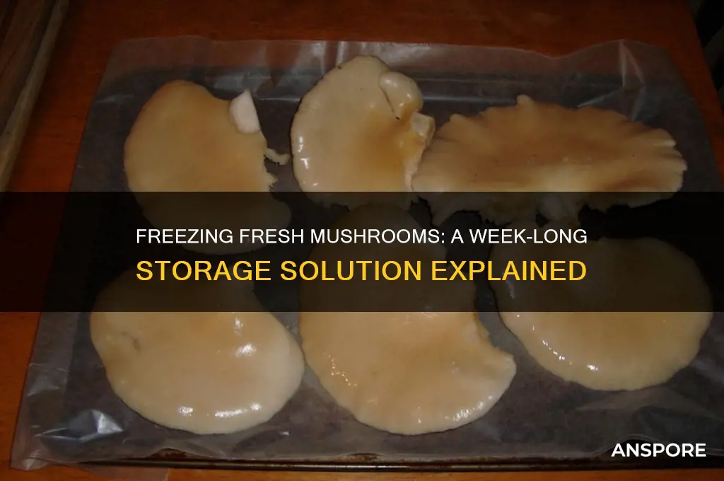 can i freeze fresh mushrooms for a week