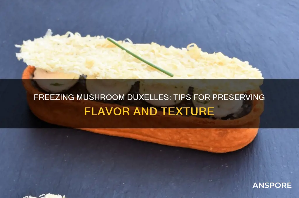 can i freeze mushroom duxelle