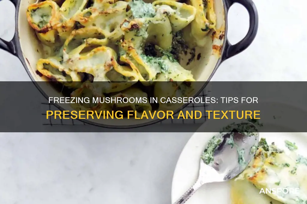 can i freeze mushrooms in a casserole