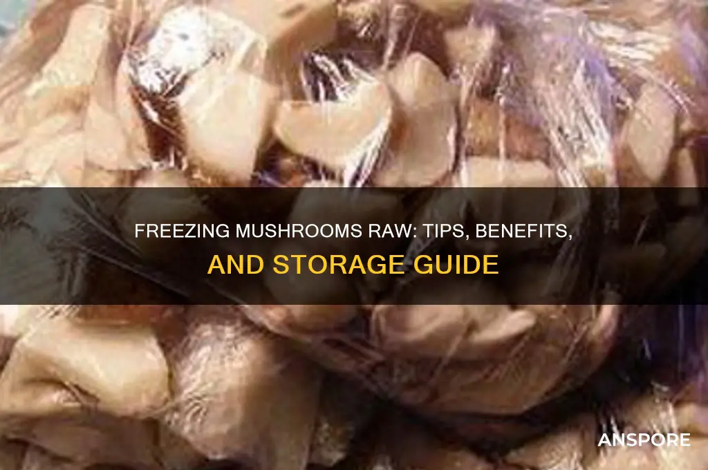 can i freeze mushrooms raw