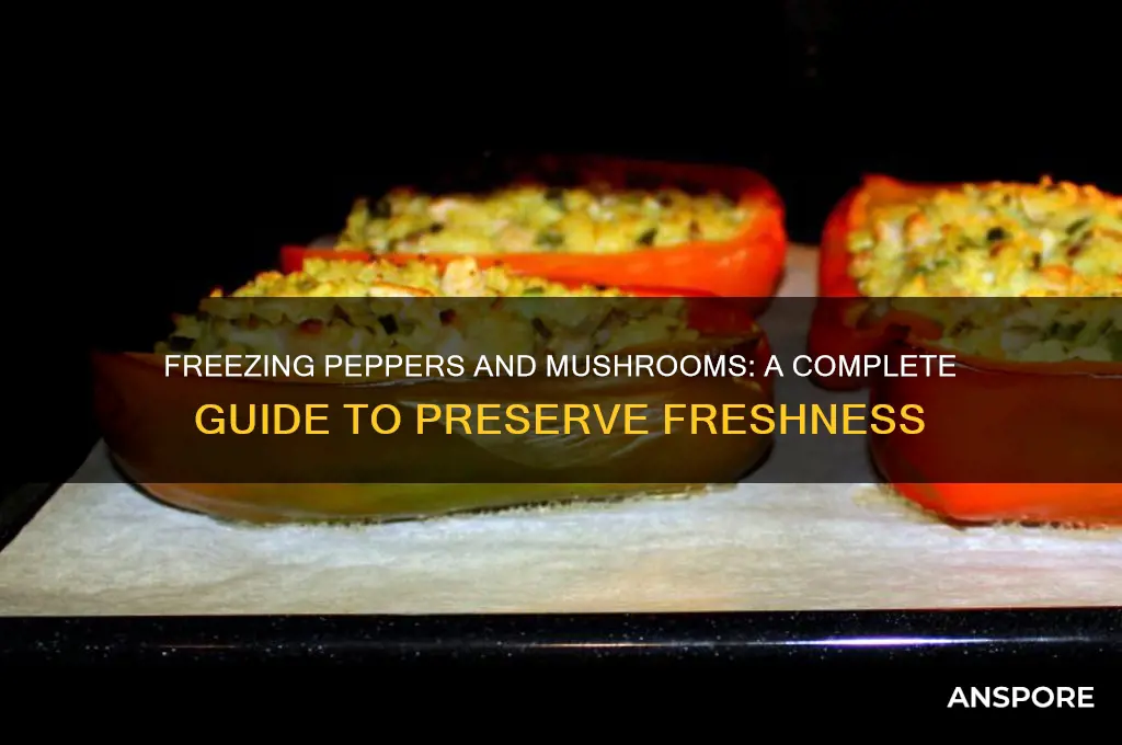 can i freeze peppers and mushrooms