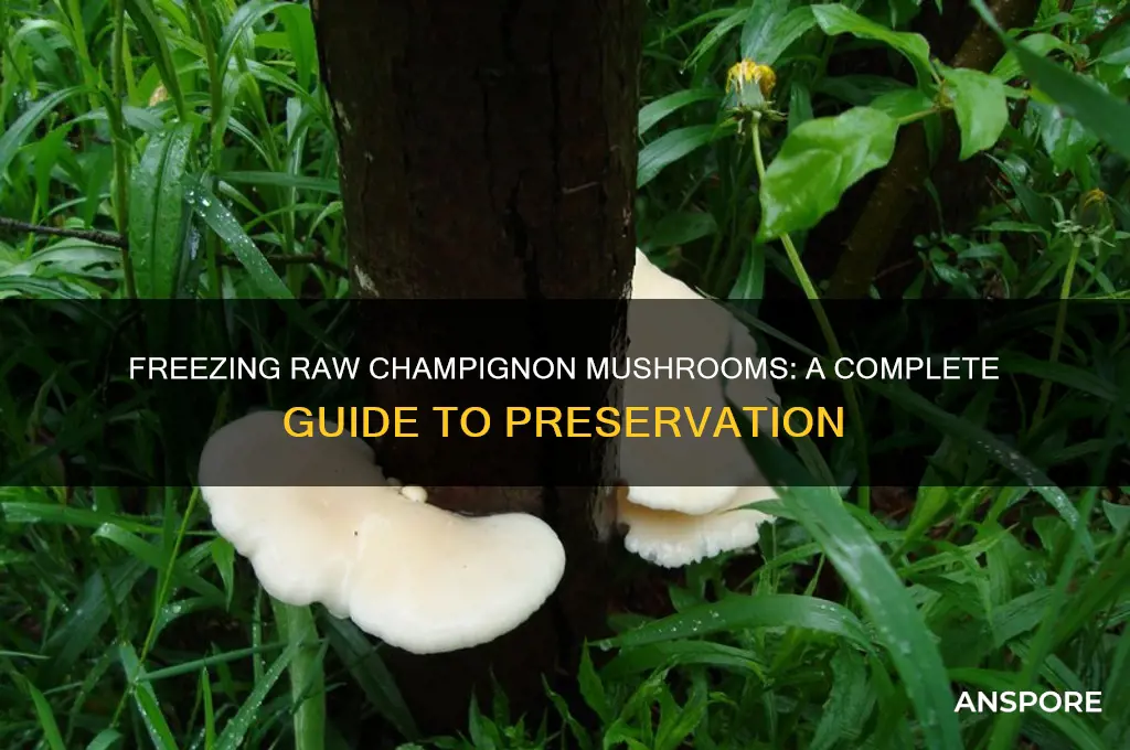 can i freeze raw champion mushrooms