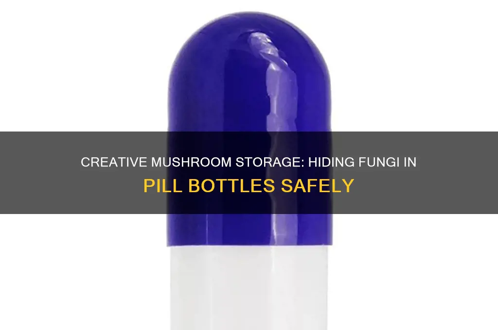 can i hide mushrooms inside pill bottle