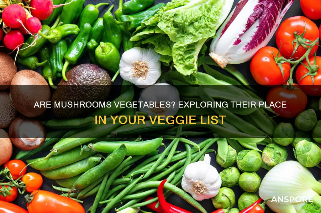 can i include mushrooms in a list of vegetables