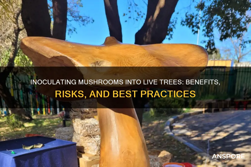 can i innoculate mushrooms into a live tree