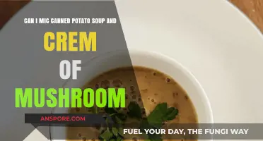 Microwave Magic: Mixing Canned Potato Soup and Cream of Mushroom