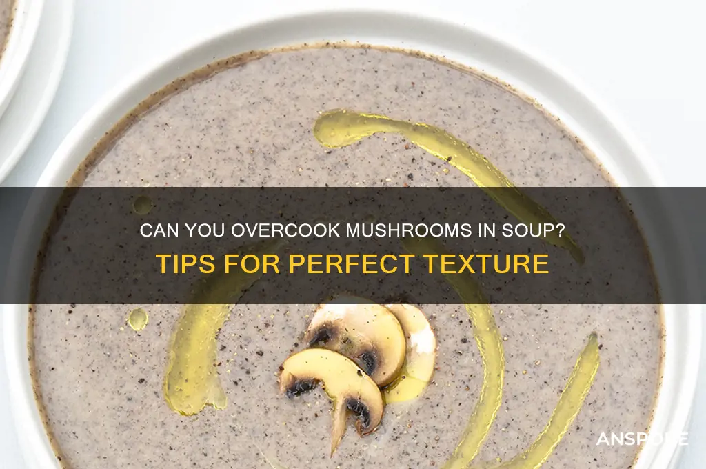 can i over cook mushrooms in soup