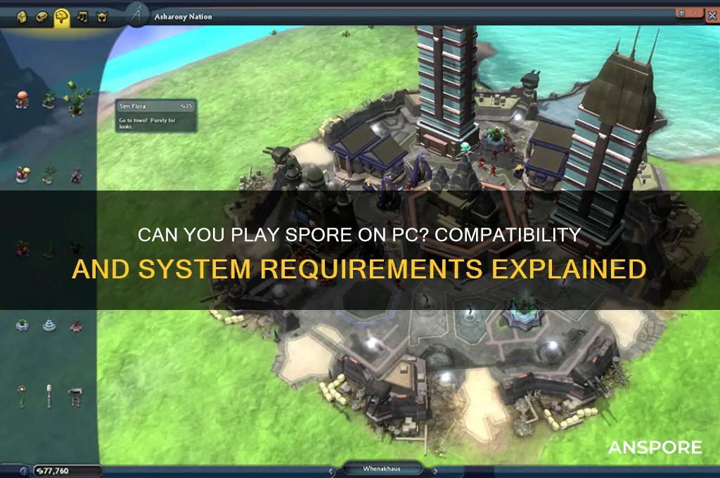 can i play spore on the pc