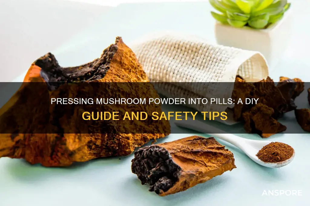 can i press mushroom powder into pills