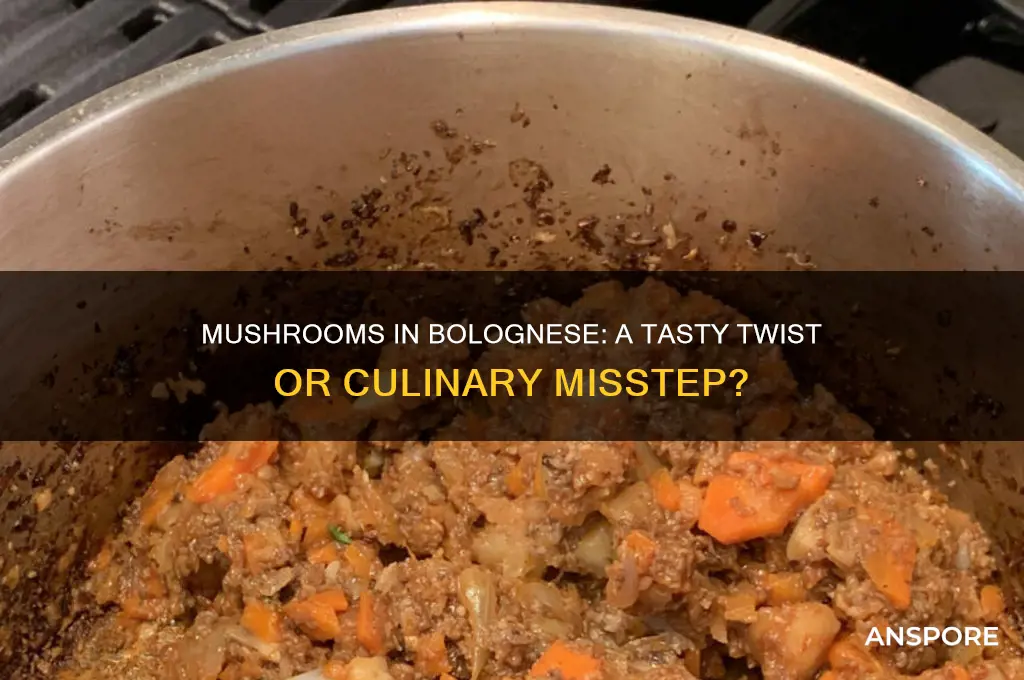 can i put mushrooms in bolognese sauce