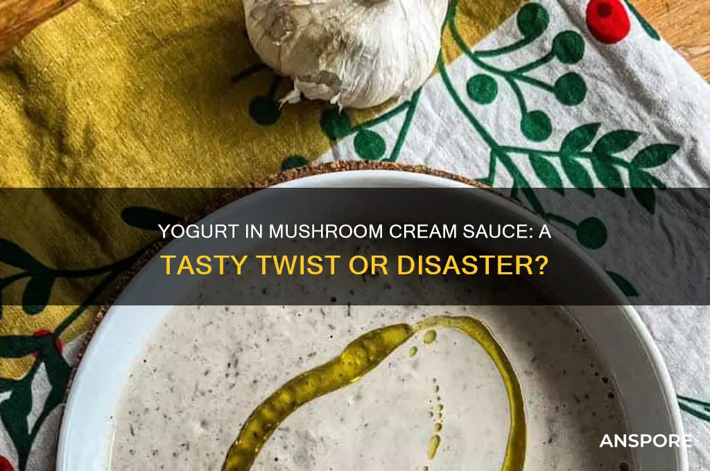 can i put yogurt in my mushroom cream sauce