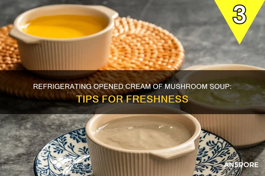 can i refrigerate cream of mushroom soup after opening