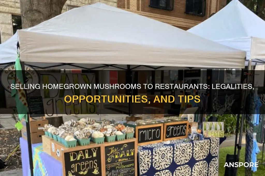 can i sell home grown mushrooms to restaurants