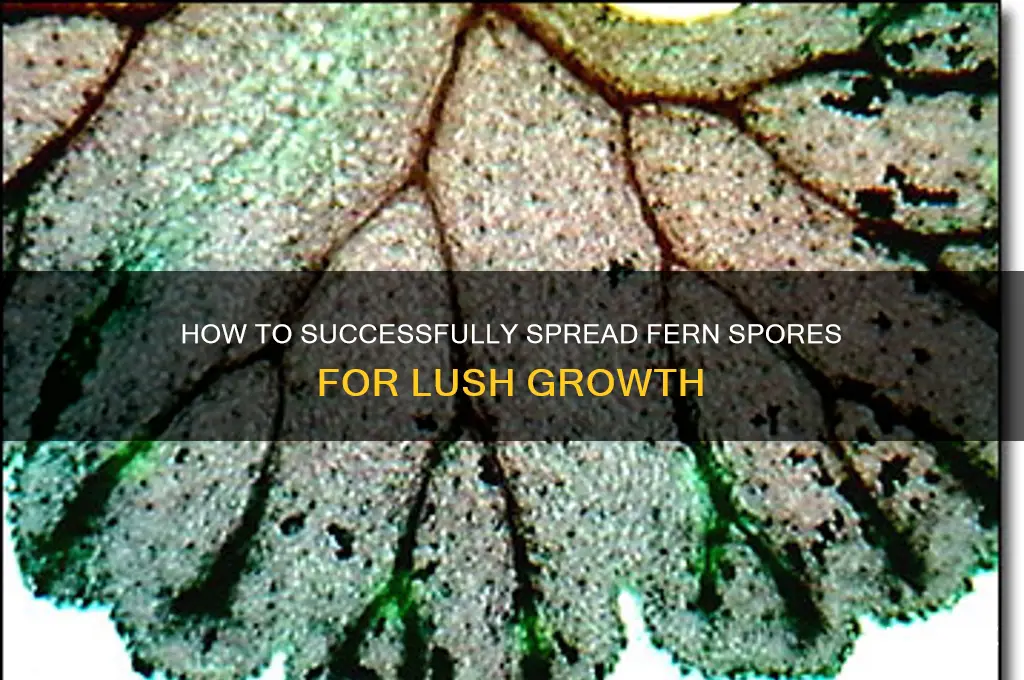 can i spread fern spores to grow