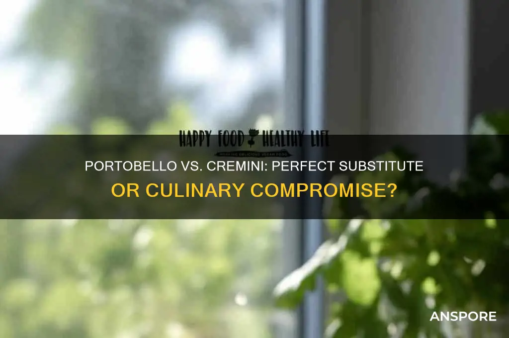 can i substitute portobello mushrooms for cremini