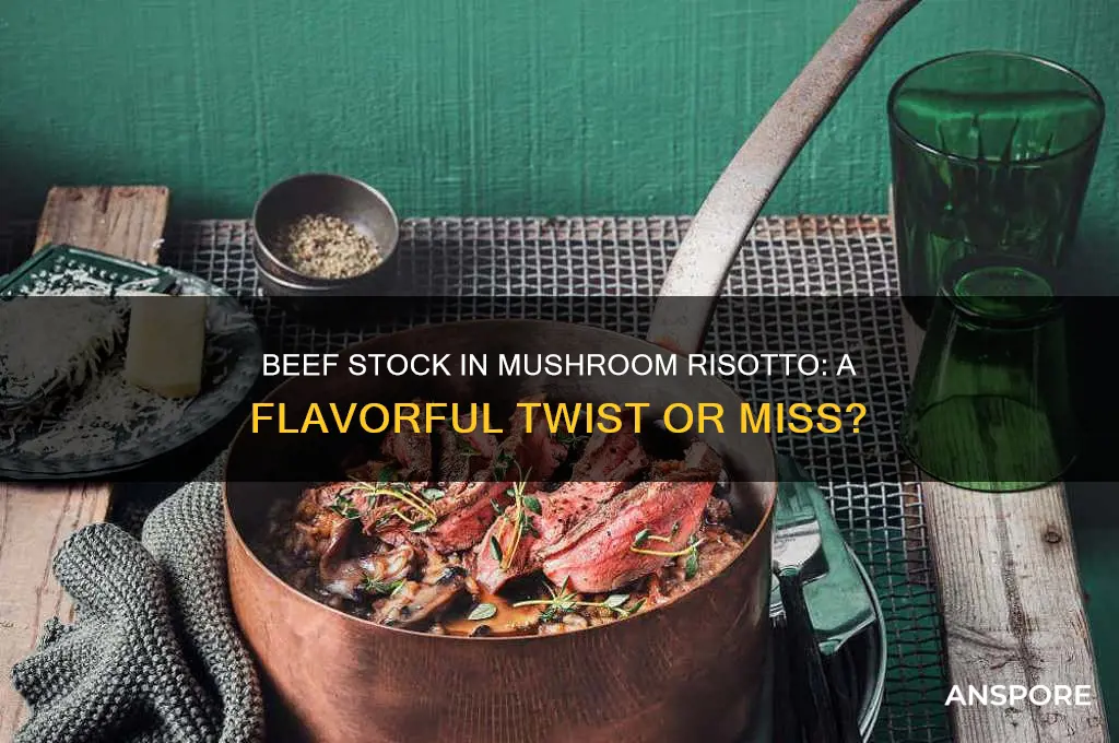 can i use beef stock in mushroom risotto
