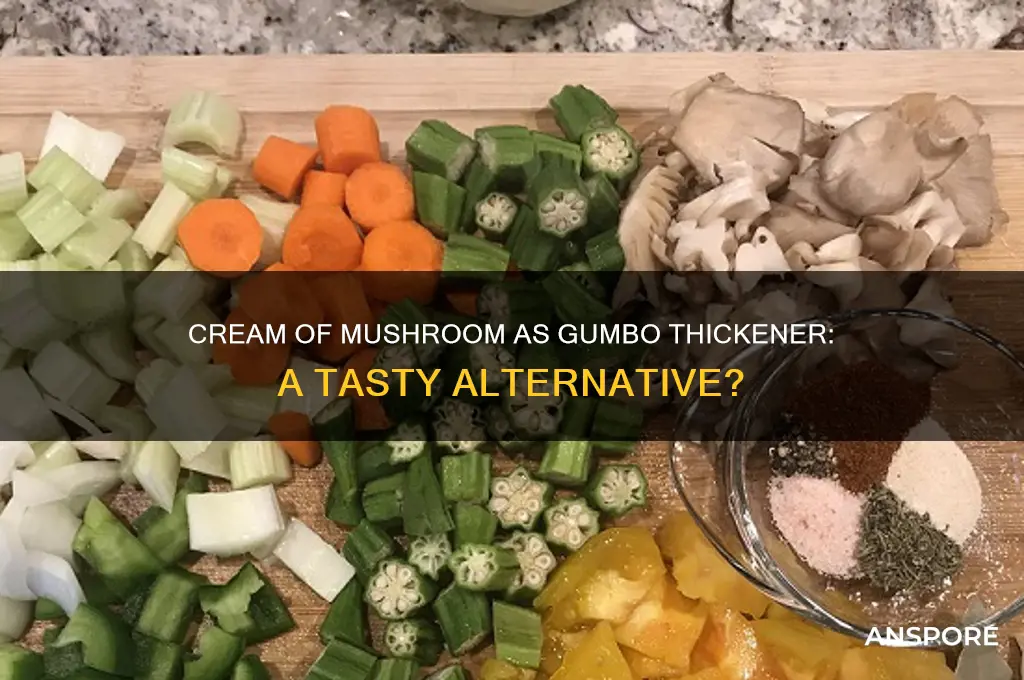 can i use cream of mushroom as gumbo thickner