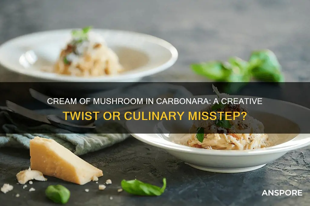 can i use cream of mushroom for carbonara