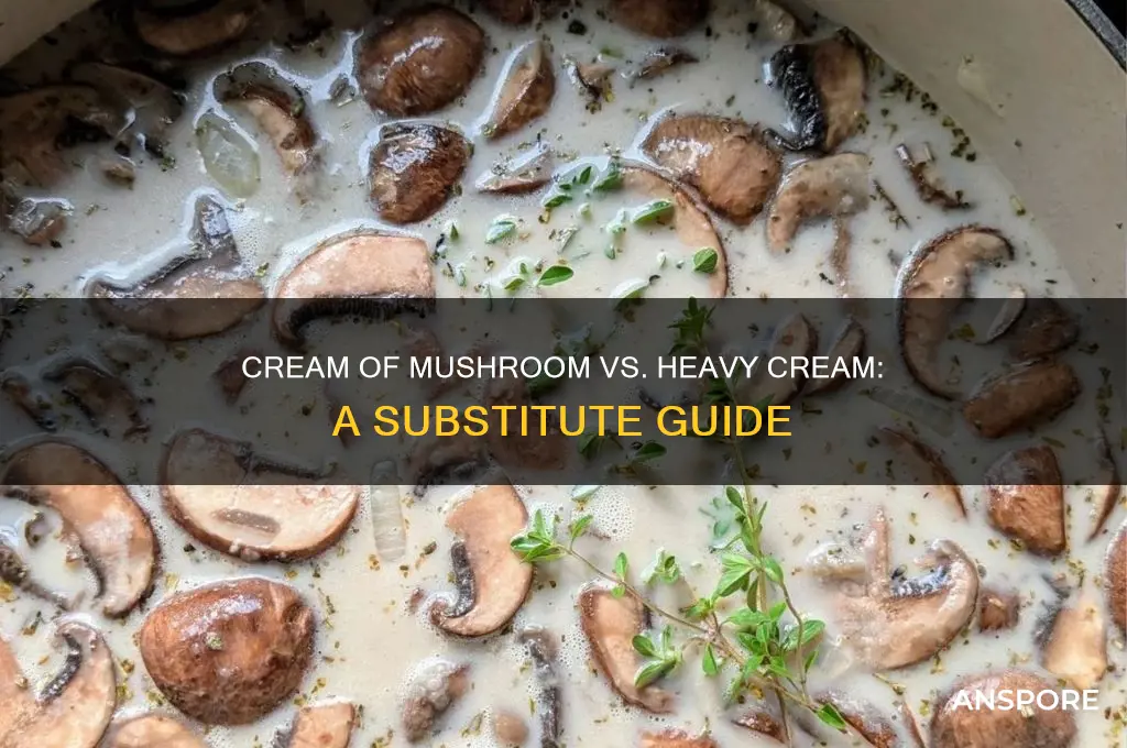 can i use cream of mushroom instead of heavy cream
