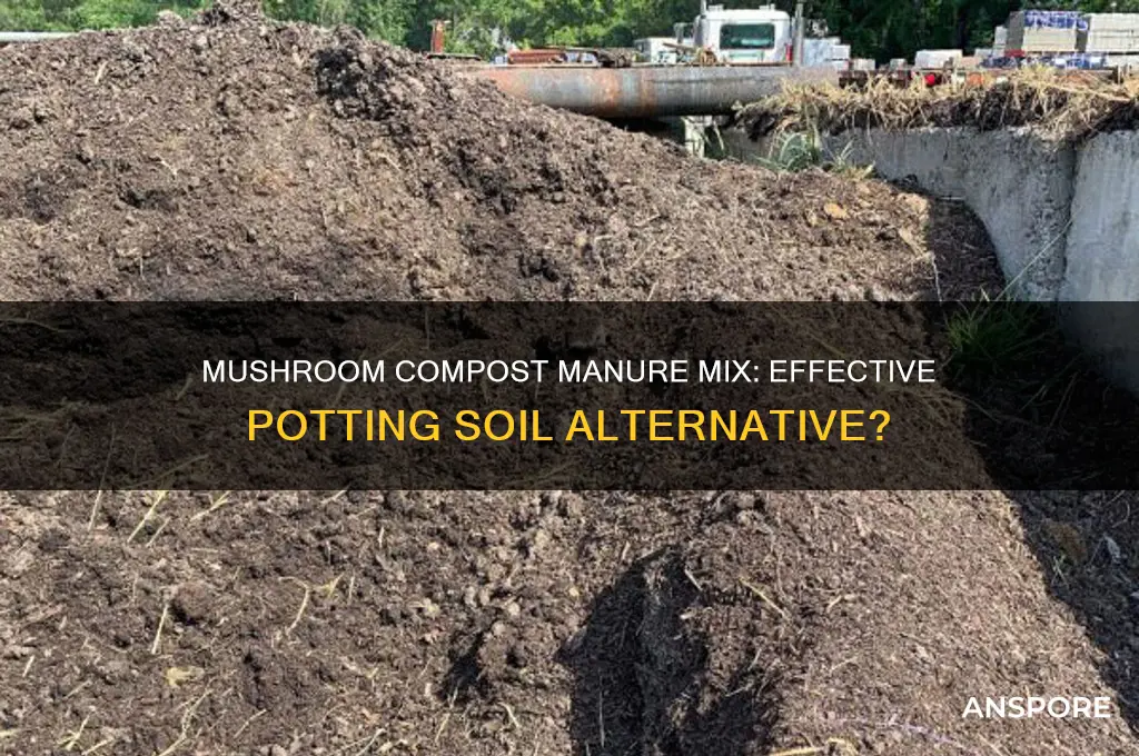 can i use mushroom compost manure mix as potting soil